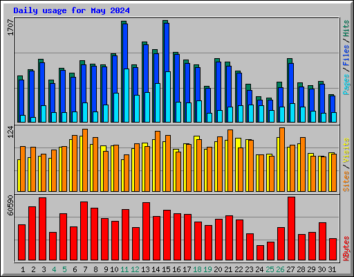 Daily usage for May 2024