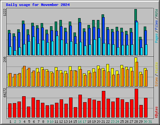 Daily usage for November 2024
