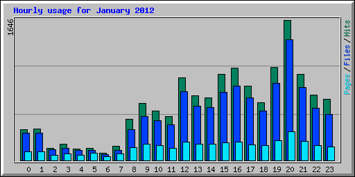 Hourly usage for January 2012