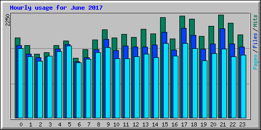 Hourly usage for June 2017