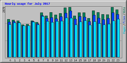 Hourly usage for July 2017