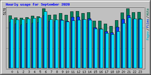 Hourly usage for September 2020